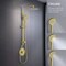 Kibi Circular Pressure Balanced 2-Function Shower Column with Rough In Valve - Brushed Gold KSC403BG - alternate 3